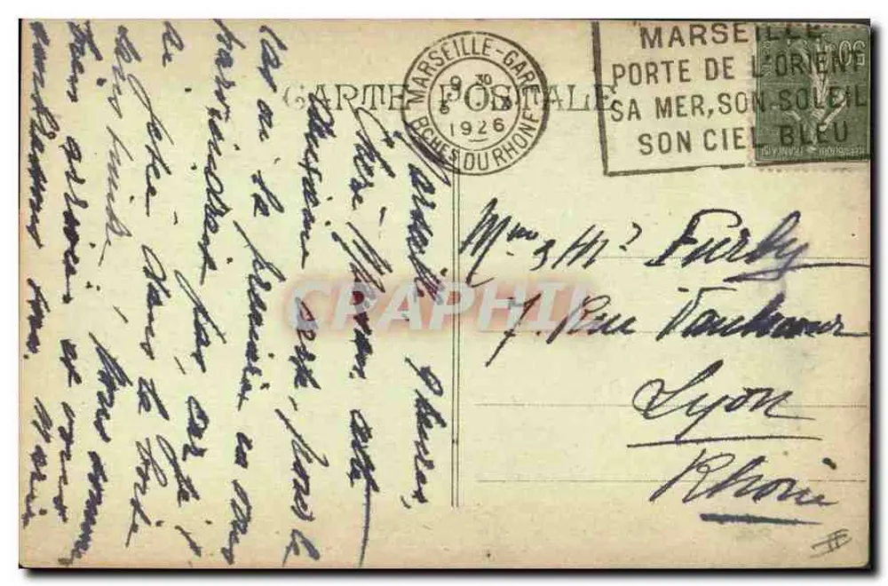 Marseille — Farol Sainte-Marie — Editora: Carte Postale - Verso
