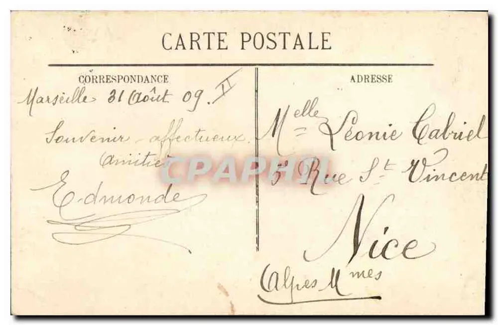 Marseille — Leuchtturm Ste-Marie und die Mole — Verlag nicht sichtbar, Nr. 34 - Rückseite
