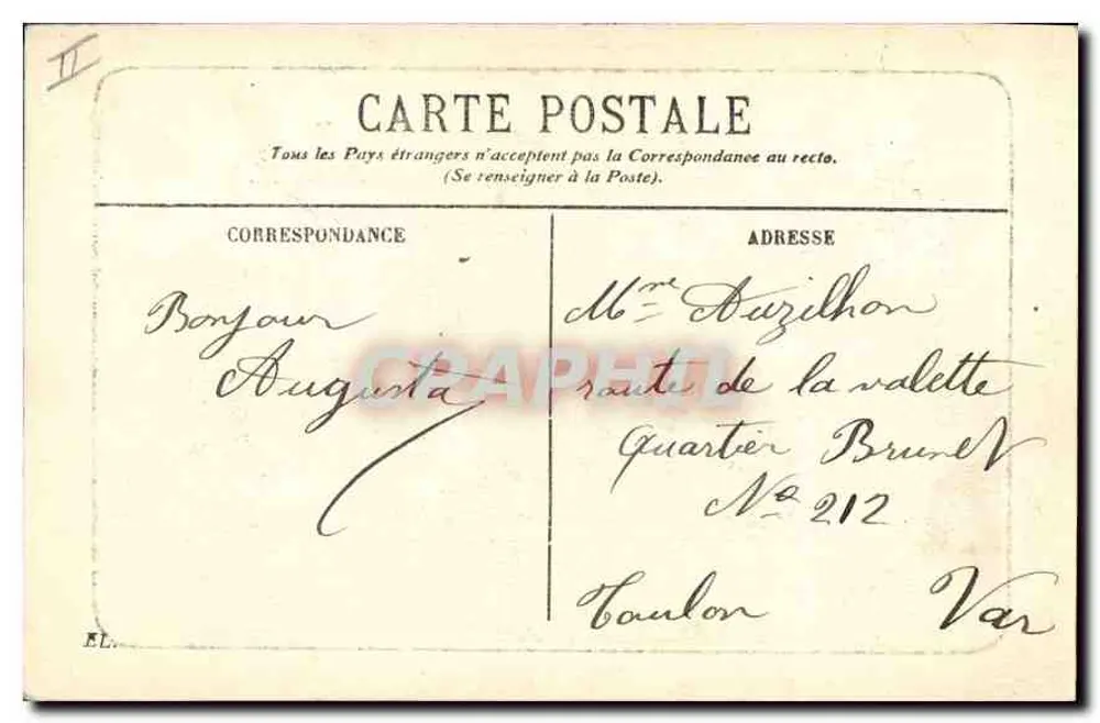 Marselha — Farol da Désirade — editor: R. Dubonnet, n°22 - Verso