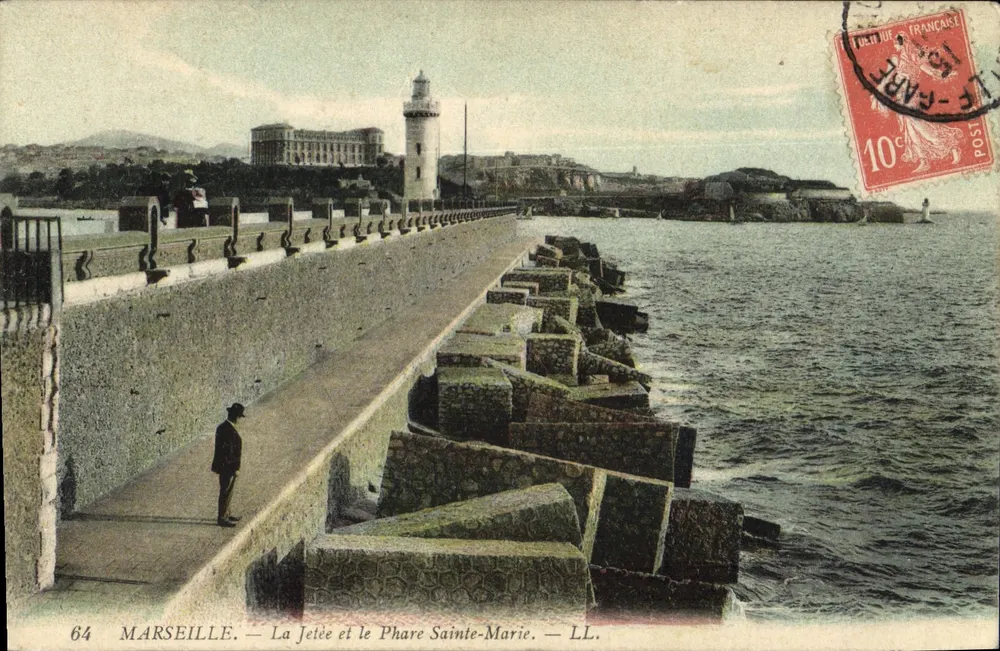 Marseille — Die Mole und der Leuchtturm Sainte-Marie — LL. - Vorderseite