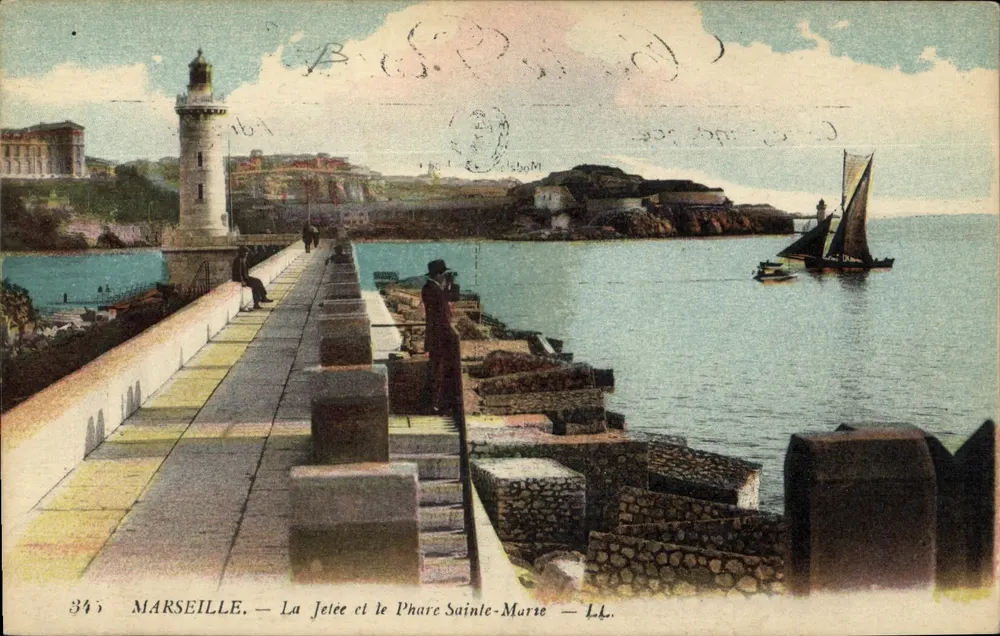 Marseille — Die Mole und der Leuchtturm Sainte-Marie — LL. - Vorderseite