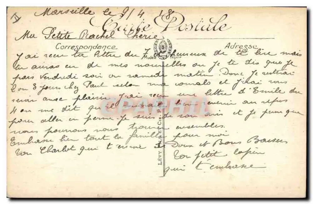 Marseille — Die Mole und der Leuchtturm Sainte-Marie — LL. - Rückseite