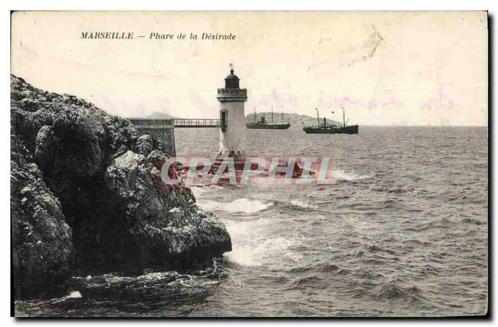 Marselha — Farol da Désirade — Editor: C. L. B. (nº 123) - Frente