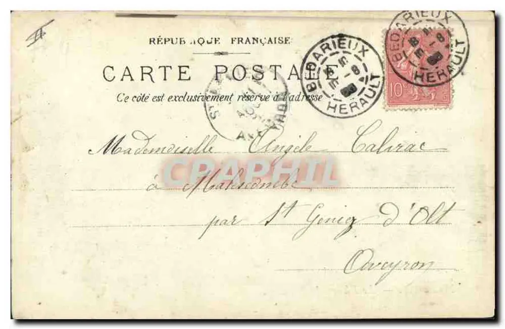 Marseille — O Farol de Planier — editor desconhecido, número de série não visível - Verso