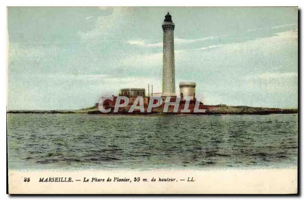 Marselha — Farol de Planier, 59 m. de altura — LL - Frente