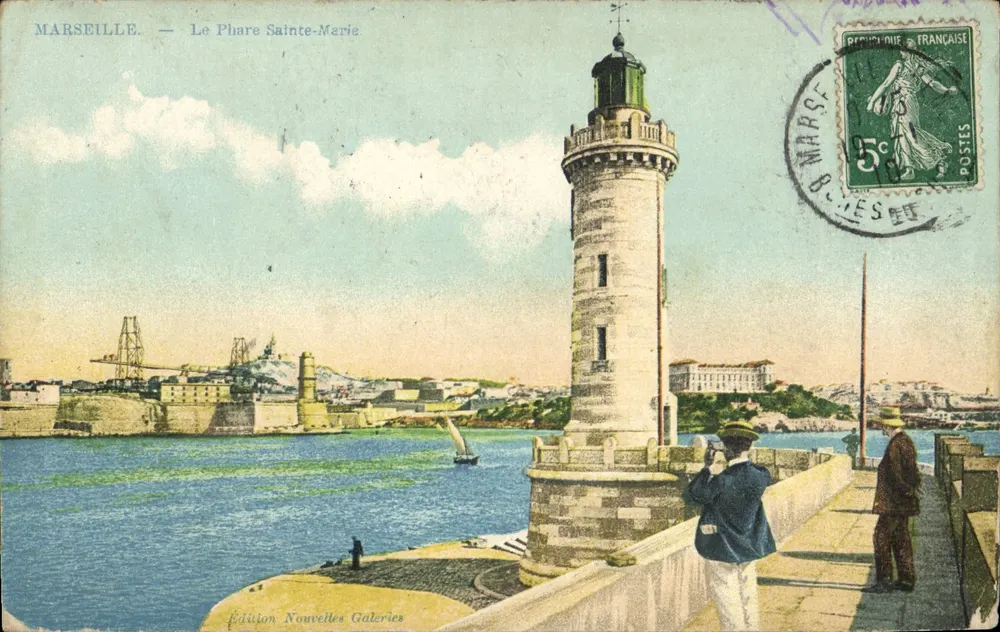 Marselha — Farol de Santa Maria — Edição Nouvelles Galeries - Frente