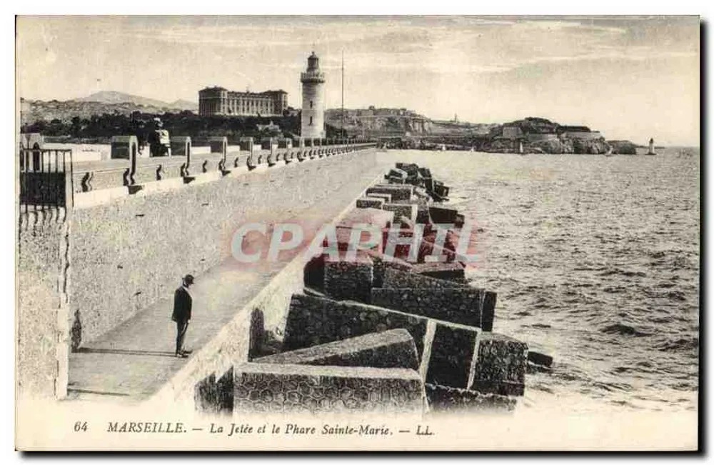 Marseille — La Joliette et le Phare Sainte-Marie — LL. n°64 - Recto