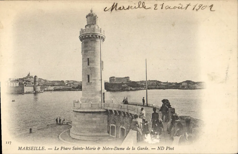 Marseille — Leuchtturm Sainte-Marie & Basilika Notre-Dame de la Garde — ND Phot - Vorderseite