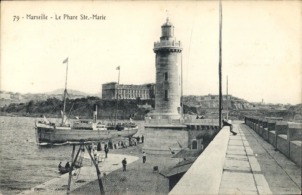 Marseille - O Farol de Santa Maria — Fototipia E. Racoin, n°79 - Frente