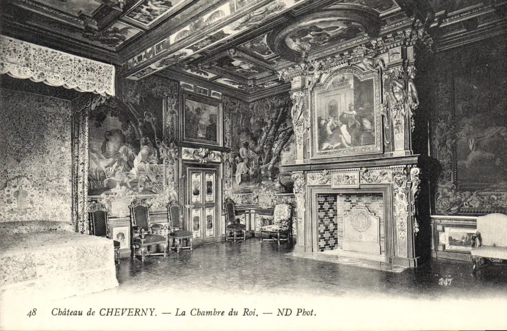 Castelo de CHEVERNY — A Sala do Rei — ND Phot. - Frente