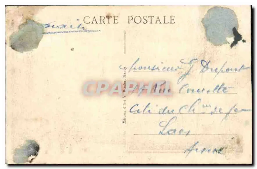 NANCY — Grades de Jean Lamour — Edição de Arte V. Reeder - Verso