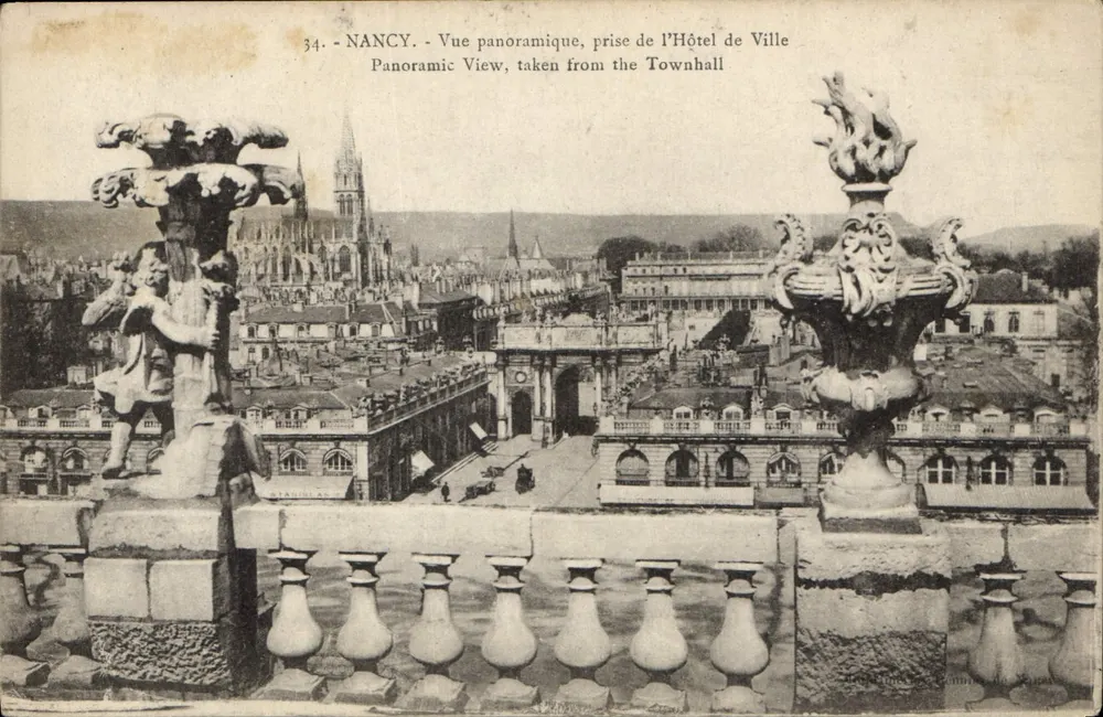 NANCY - Panoramablick vom Rathaus aus — Verlag: Druckerei der Gemeinden Nancy - Vorderseite
