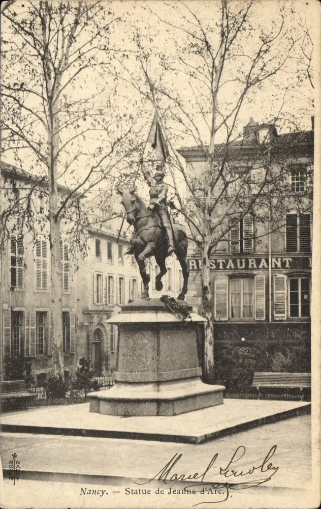 Nancy — Estátua de Joana d'Arc — Marcel Linsley - Frente