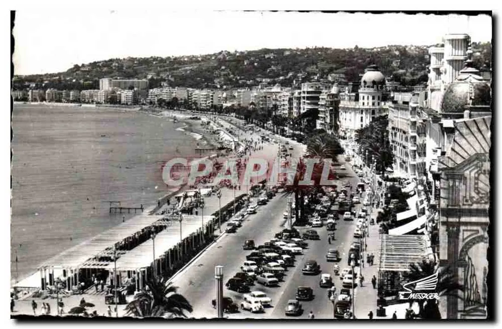 Nice - La Promenade des Anglais — vue panoramique — éditeur Messager - Recto