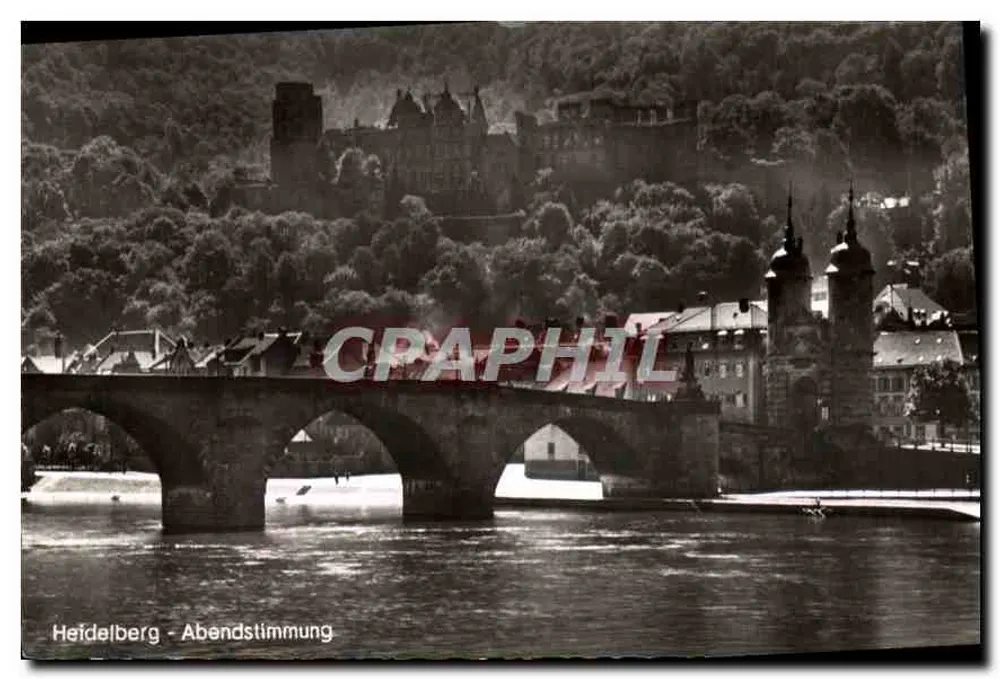 Heidelberg - Pôr do sol — Kunstverlag Edm. v. König, Heidelberg, n°8176 - Frente