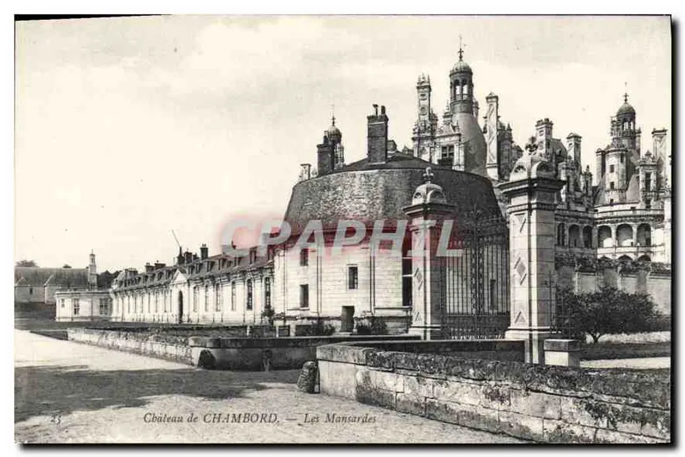 Castelo de CHAMBORD — As Mansardes - Frente
