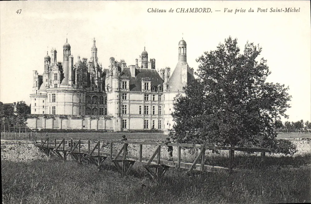 Château de CHAMBORD — Blick vom Pont Saint-Michel — n°47 - Vorderseite