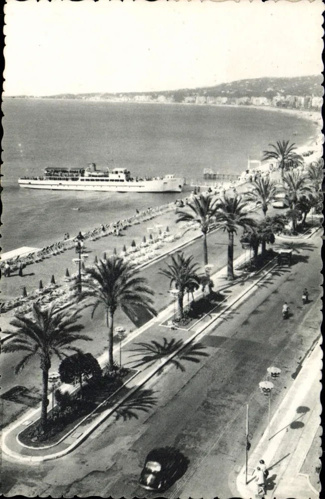 Nice - Promenade dos Ingleses — vista do porto e do ferry — editor L. Gilletta & Cie, n°66 - Frente