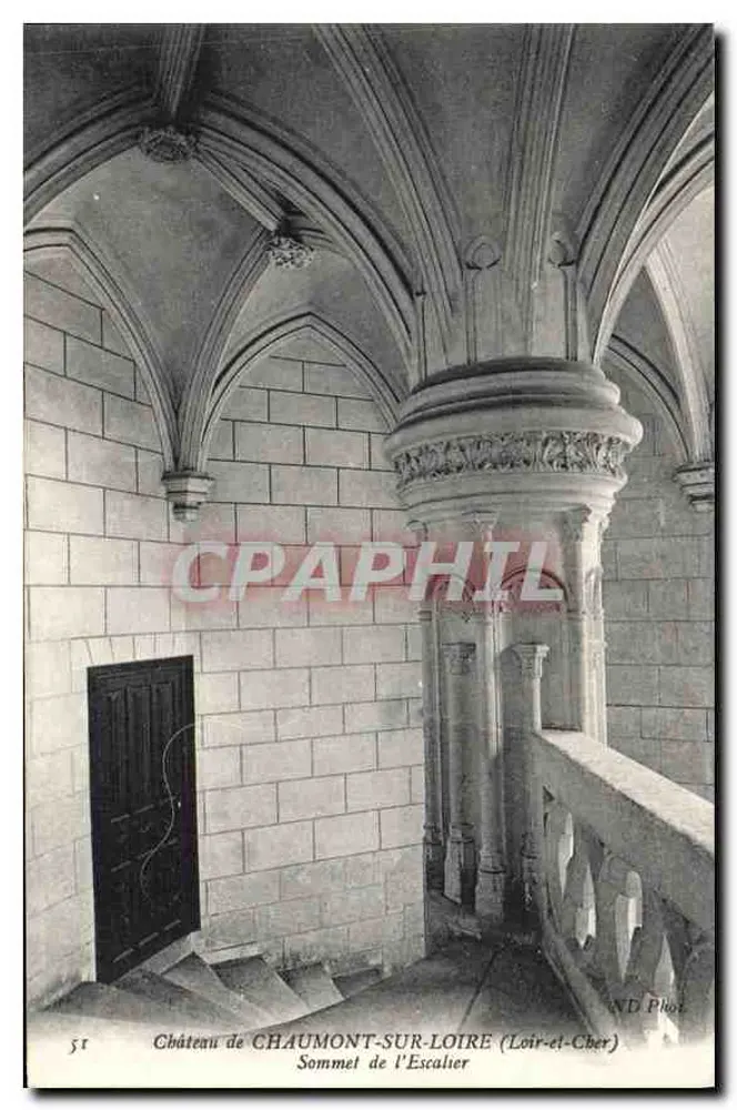 Schloss Chaumont-sur-Loire — Gipfel der Treppe — ND Phot. - Vorderseite