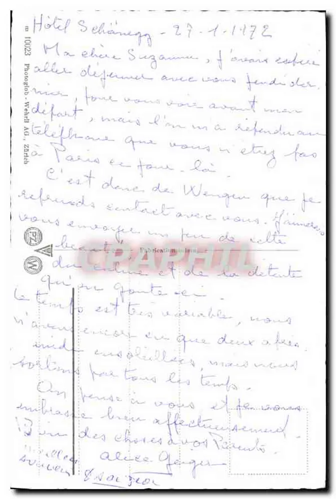 अल्फ्यूट्ट आर जंगफूरा — होटल शेनेग — वेइल (आरगाउ) - पीछे