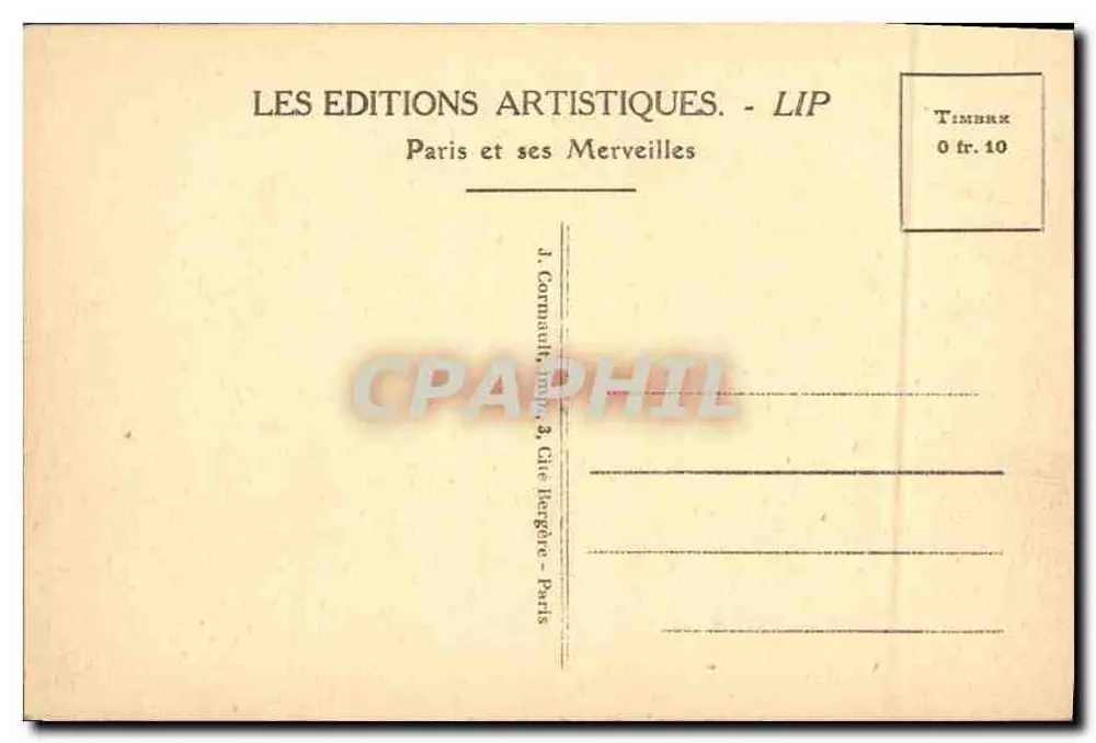 PARIS — O Hotel de Ville — LIP - Verso