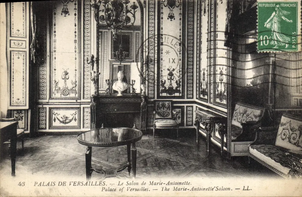 Schloss Versailles — Der Salon von Marie-Antoinette — LL. Verleger LL. - Vorderseite
