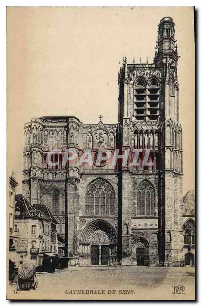 Catedral de Sens — vista da fachada — J. P. Hol, n°16 - Frente