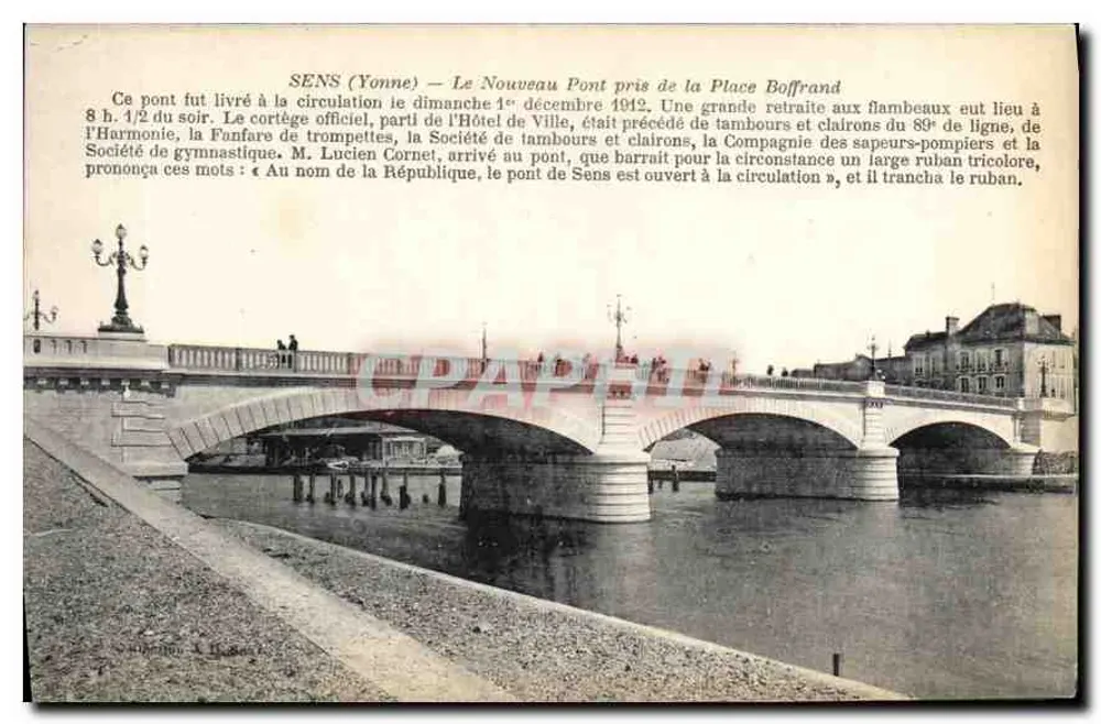 Sens (Yonne) — Der Neue Brücke von der Place Boffrand — Verlag A. Le Bœuf - Vorderseite