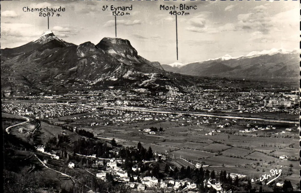 Die Schönen französischen Alpen — Panoramablick auf Grenoble — Verlag Die Schönen französischen Alpen, Nr. 1030 - Vorderseite