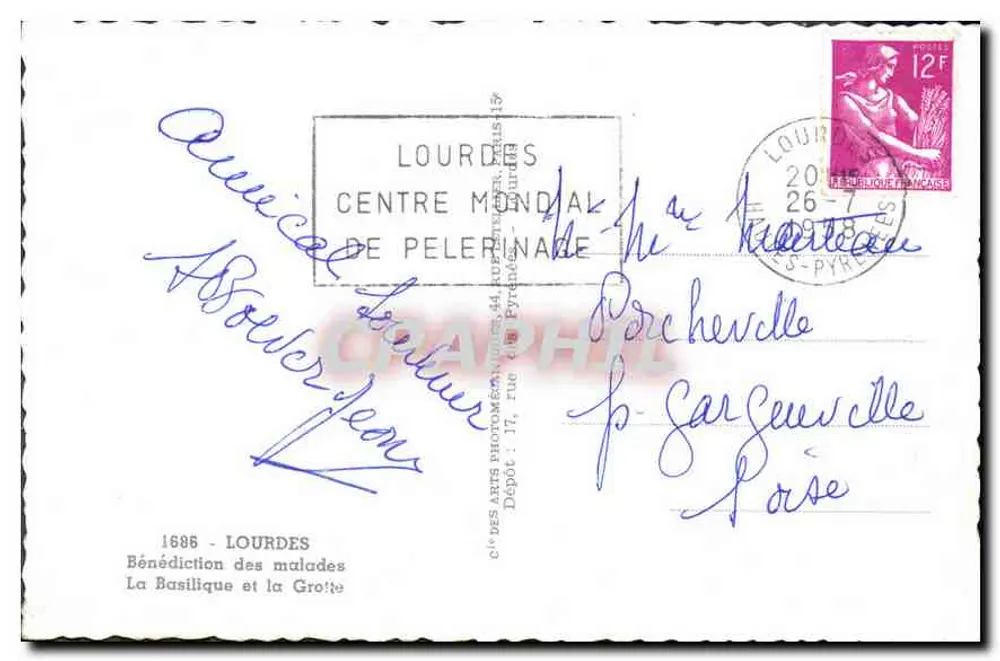 Lourdes — Pilgerreise und Basilika — Verlag: C° des Arts Photographiques - Rückseite