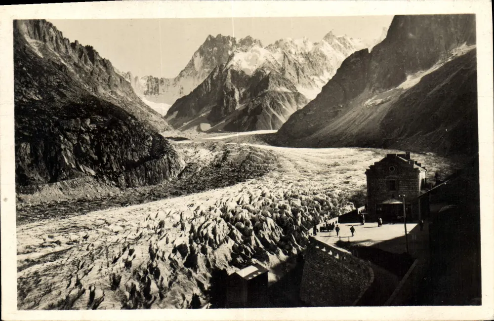 Die Eissee und die Bahnstation Montenvers — L. Morand, Verleger (Haute-Savoie) — Nr. 651 - Vorderseite