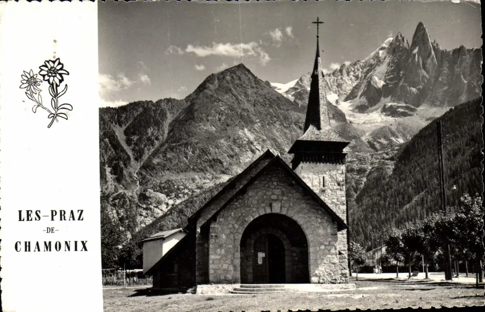 Les Praz-de-Chamonix — Capela e os Drus — Fotos Le Molut, 25, rua Guérin - Frente