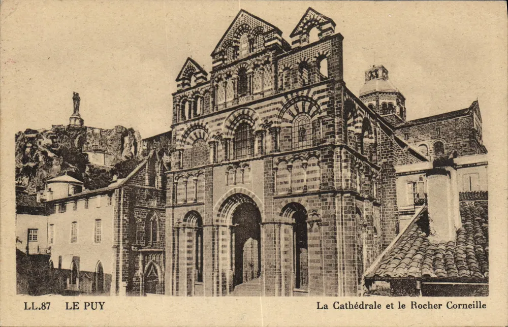 Le Puy — La Cathédrale et le Rocher Corneille — LL.87 - Recto