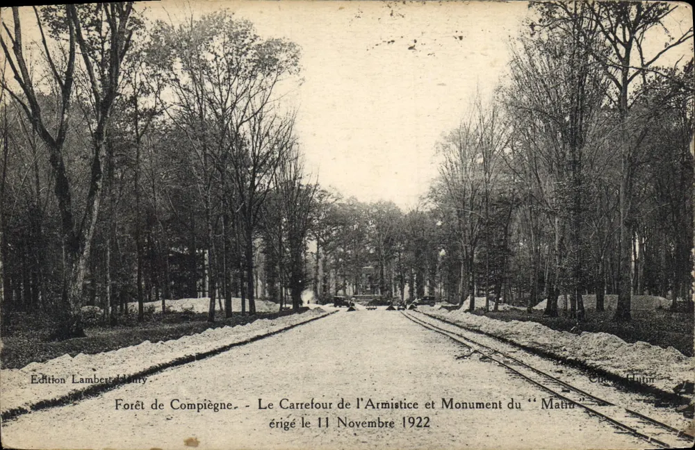 Wald von Compiègne — Kreuzung des Waffenstillstands und Denkmal "Matin" — errichtet am 11. November 1922 — Edition Lambert-Plaury - Vorderseite