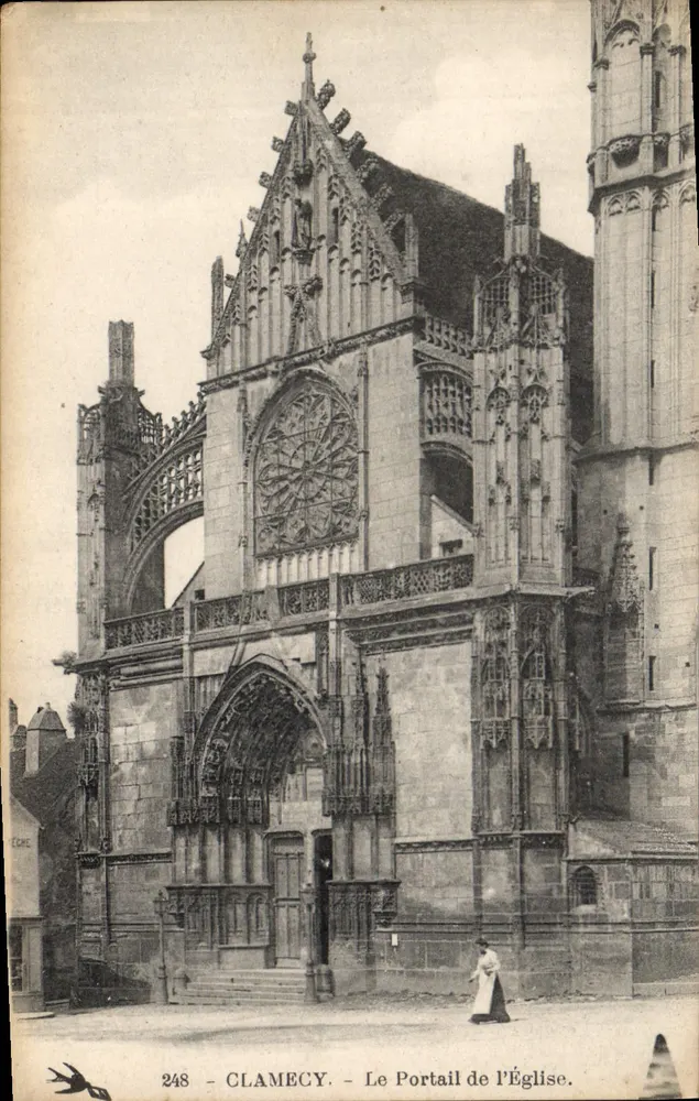 Clamecy - O Portal da Igreja — Editor Cécé, n° 248 - Frente