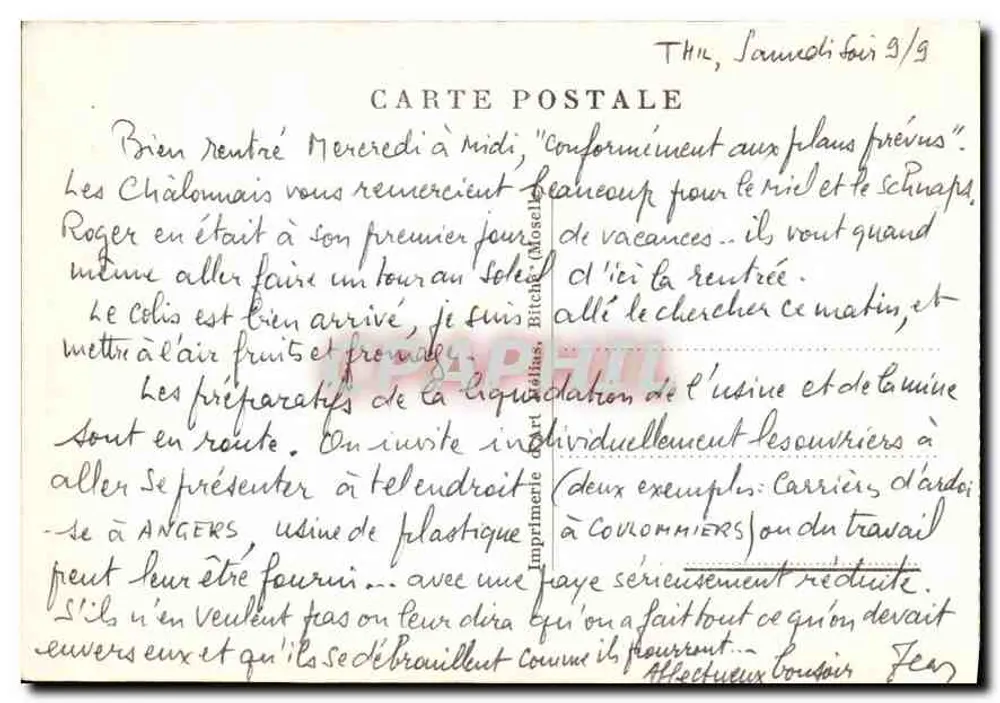 Metz — Le Moyen Pont — editor não identificado - Verso