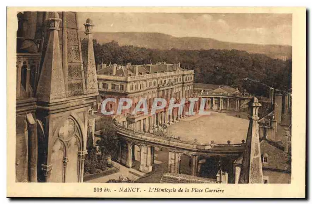 NANCY - L'Hémicycle de la Place Carrière — Edición de Arte Vézéder, Nancy, n° 309 bis - Anverso