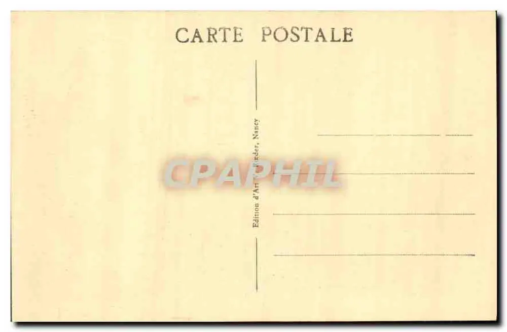 NANCY - L'Hémicycle de la Place Carrière — Edición de Arte Vézéder, Nancy, n° 309 bis - Reverso