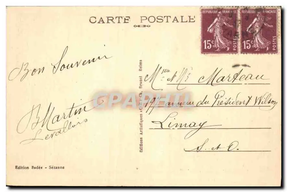 Sézanne (Marne) — Gedenkmonument (Veldvechters van 1870) - Achterkant