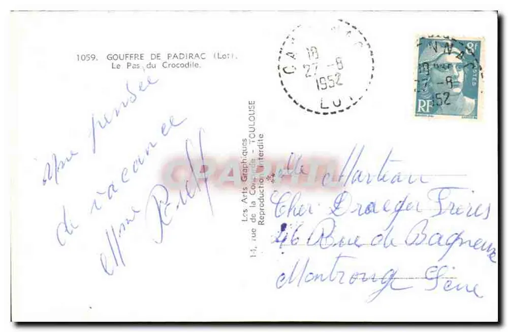 Gouffre de Padirac — O Passo do Crocodilo — ARAGRA - Verso