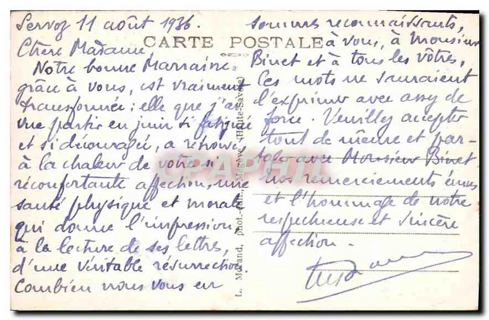 सर्वोज और मॉंट-ब्लैंक - हॉट-सैवोइ - संख्या 192 - पीछे