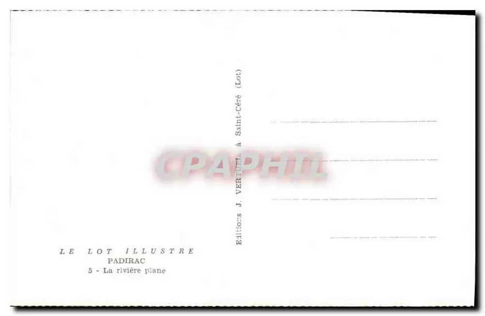 O rio plano — Saint-Péray — Edições J. Vertuac (Lot) - Verso
