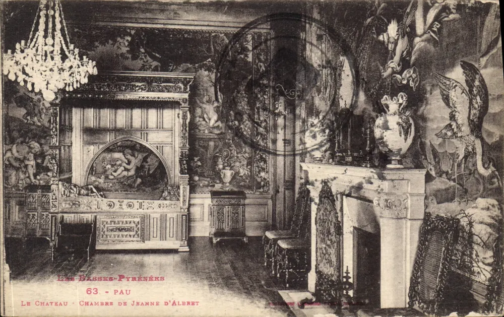 Quarto de Jeanne d'Albret - Castelo de Pau - Les Basses-Pyrénées - Frente