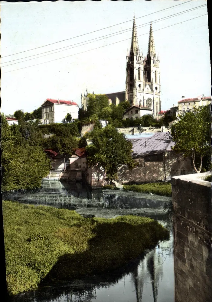 Catedral de Niort — vista da Sèvre Niortaise — edições Niogot - Frente