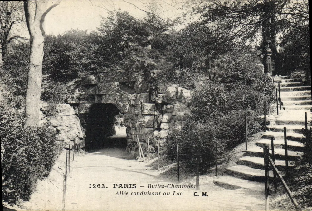 Paris — Buttes-Chaumont — Weg zum See — C. M. n°1263 - Vorderseite