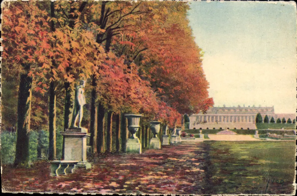 Versailles — Die Königliche Allee (Im Hintergrund, das Schloss) — Les Éditions d'Art Yvon, Paris - Vorderseite