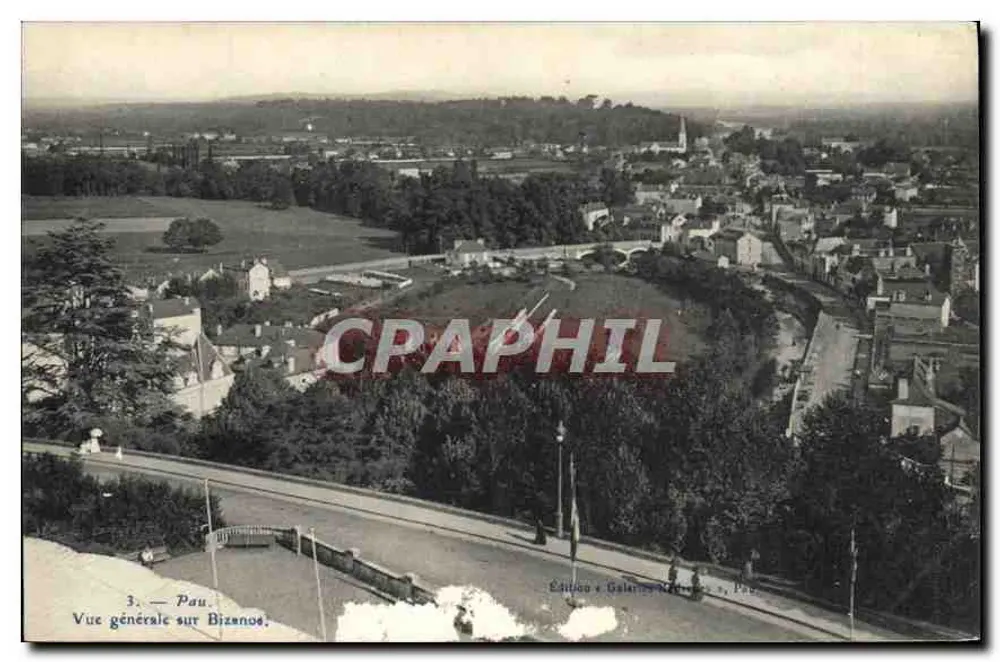 Pau — Allgemeiner Blick auf Bizenos — Éditions & Galeries Réunies, Pau, Nr. 3 - Vorderseite
