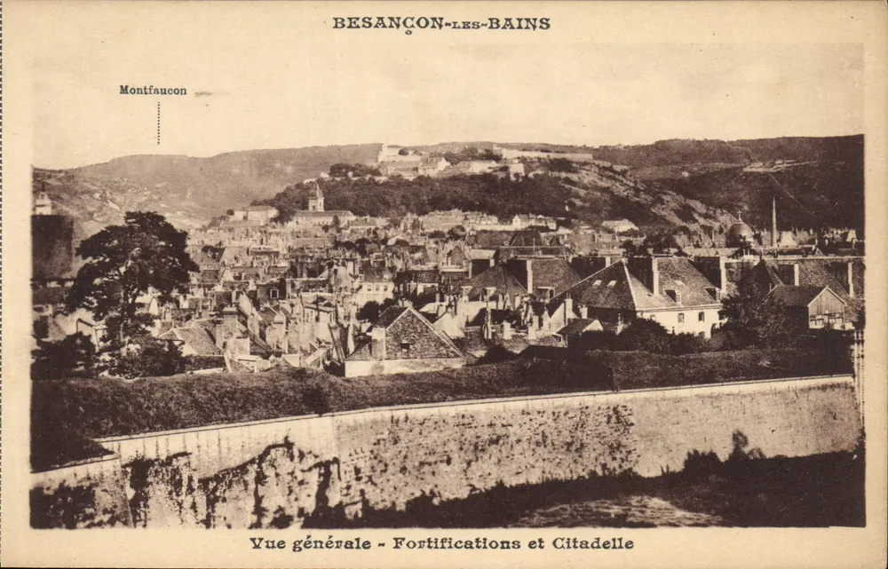 Besançon-les-Bains — Allgemeine Ansicht — Befestigungen und Citadel — Ausgabe durch den Besançon-Initiativverein - Vorderseite
