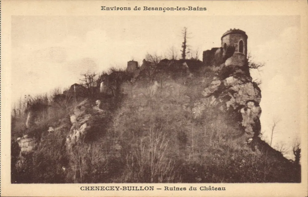 Chenecey-Buillon — Ruinen des Schlosses — Ausgabe des Syndikats für Initiative von Besançon - Vorderseite