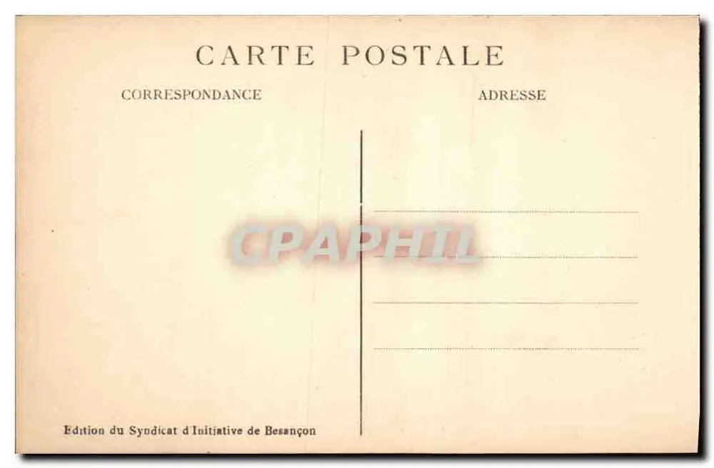 Chenecey-Buillon — Ruinen des Schlosses — Ausgabe des Syndikats für Initiative von Besançon - Rückseite